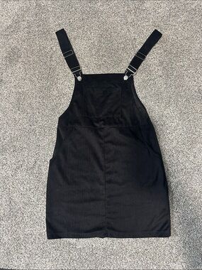 Black Corduroy Pinafore Dress